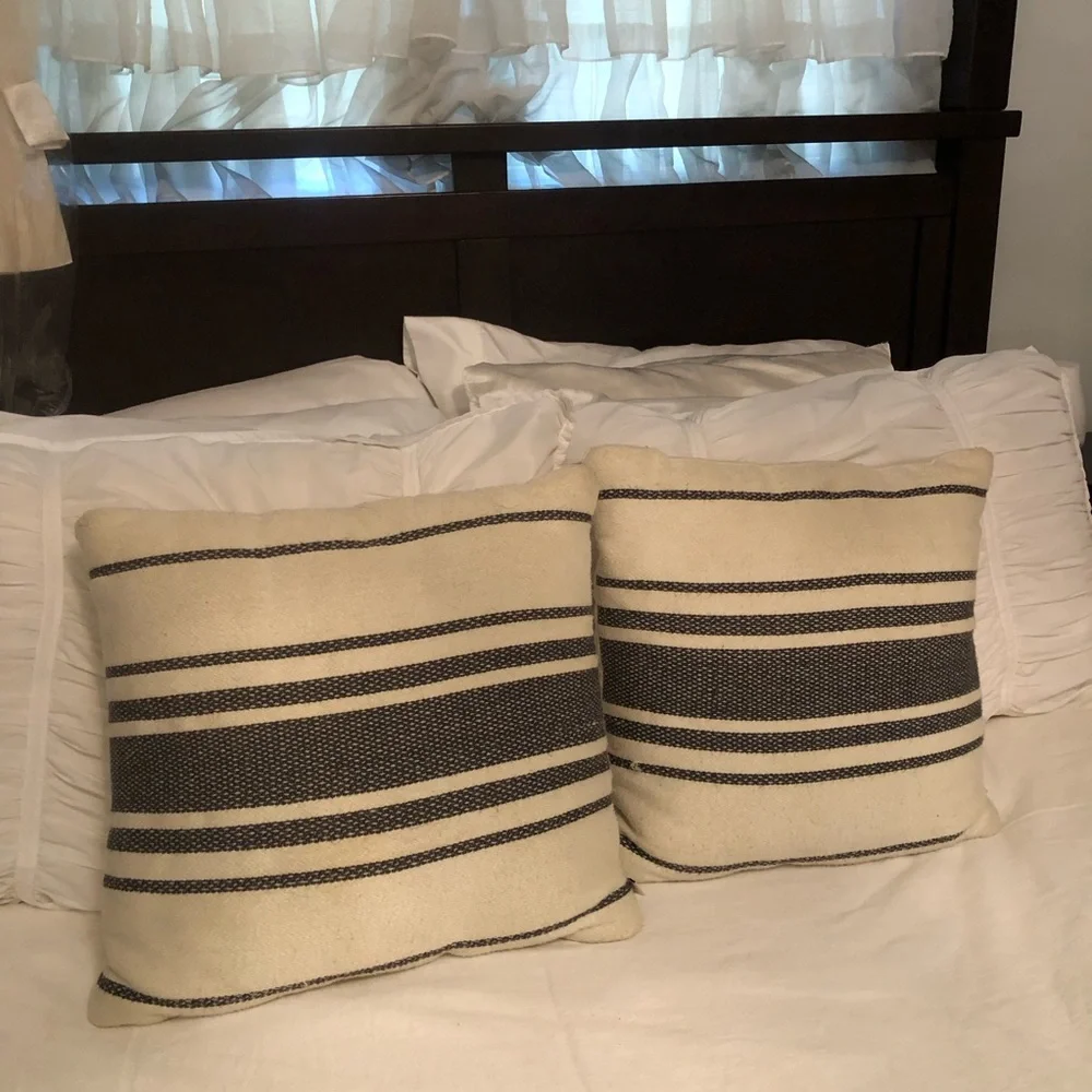 Hearth & Hand Magnolia Target Cream and Black StripeDecorative Throw Pillow Pair